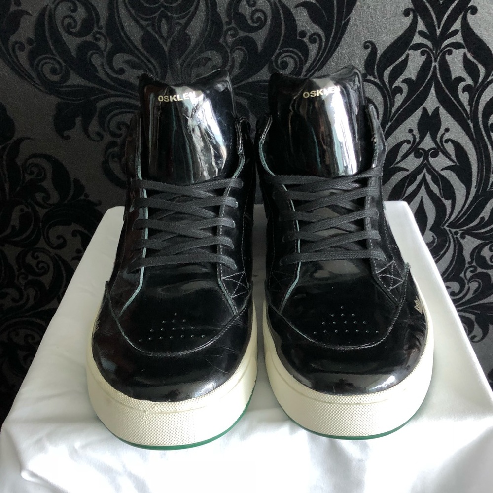 Osklen High-top patent sneakers men US 10.5 EU45